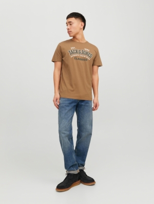 JJELOGO TEE SS O-NECK 2 COL AW 176067 Otter