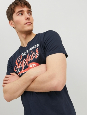 JJELOGO TEE SS O-NECK 2 COL AW 175876 Navy Bla