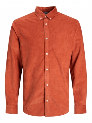 JJECLASSIC CORD SHIRT LS SN 177170 Cinnabar