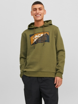 JCOLOGAN AW23 SWEAT HOOD 176251 Olive Br