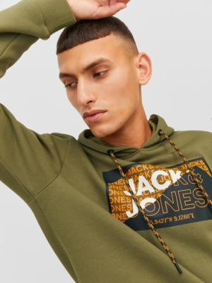 JCOLOGAN AW23 SWEAT HOOD 176251 Olive Br