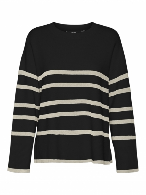 VMSABA LS O-NECK STRIPE PULLOV 177868003 Black