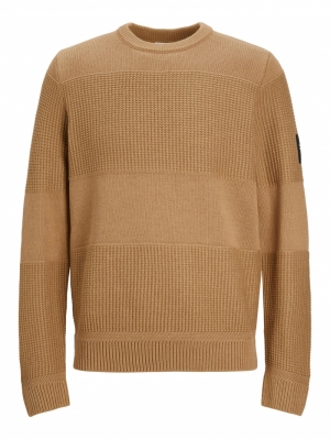 JJJAMES KNIT CREW NECK 176067 Otter