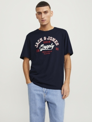 JJELOGO TEE SS O-NECK 2 COL SS 175876 Navy Bla