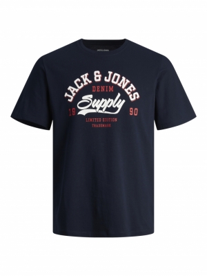 JJELOGO TEE SS O-NECK 2 COL SS 175876 Navy Bla