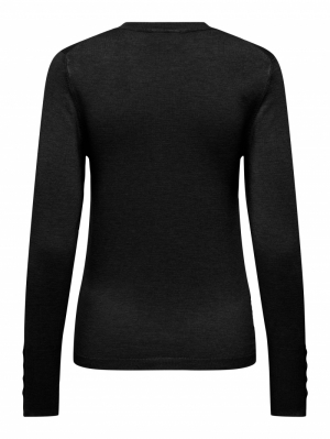 ONLJULIE LIFE LS BUTTON O-NECK 177911 Black