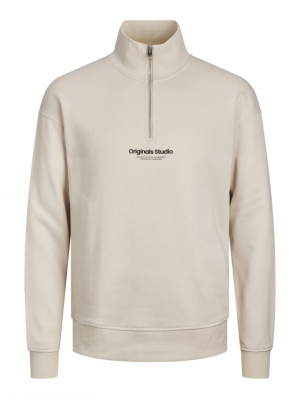 JORVESTERBRO SWEAT QUARTER ZIP 176631 Moonbeam