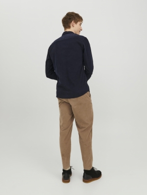 JJECLASSIC CORD SHIRT LS SN 175876 Navy Bla