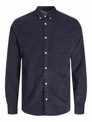 JJECLASSIC CORD SHIRT LS SN 175876 Navy Bla