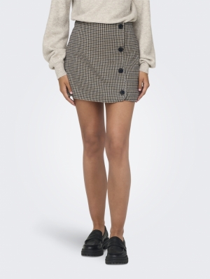 ONLELIZA-LETTIE HW CHECK SKIRT 177922001 Cloud