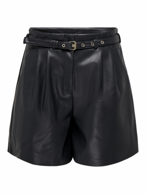 ONLHEIDI FAUX LEATHER SHORTS O 177911 Black