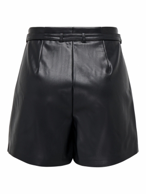 ONLHEIDI FAUX LEATHER SHORTS O 177911 Black