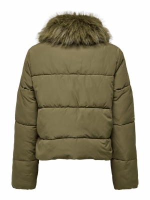 ONLMAGGI FUR PUFFER LIFE CC OT 239935 Walnut