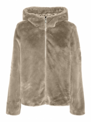 VMSONJAHOODIE SHORT FAUXFUR JA 192623 Silver M