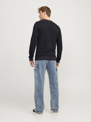 JJEGLOBE KNIT CREW NECK NOOS 179084 Dark Gre