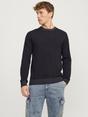 JJEGLOBE KNIT CREW NECK NOOS 179084 Dark Gre