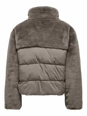 ONLWANJA FUR PUFFER MIX JACKET 239935 Walnut