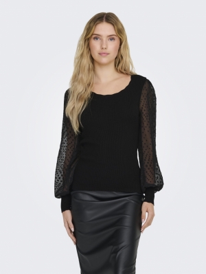 ONLJULIE LIFE LS MIX O-NECK CC 177911 Black