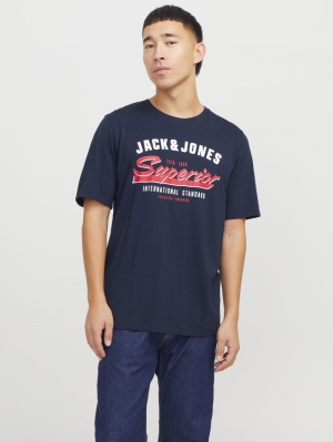 JJELOGO TEE SS O-NECK 2 COL SS 175917 Sky Capt