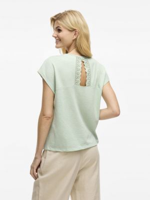 VISYMA V-NECK CAP SLEEVE TOP 301125 Silt Gre