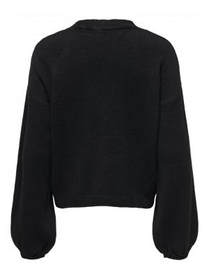 ONLDONNA LS BOW V-NECK KNT 177911 Black